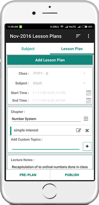 lessonplan in mobile