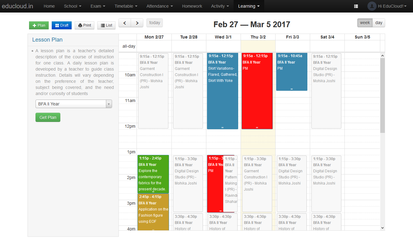 LessonPlan Dashboard