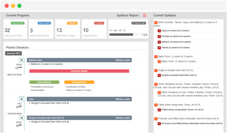subject coverage analytics on EduCloud LMS