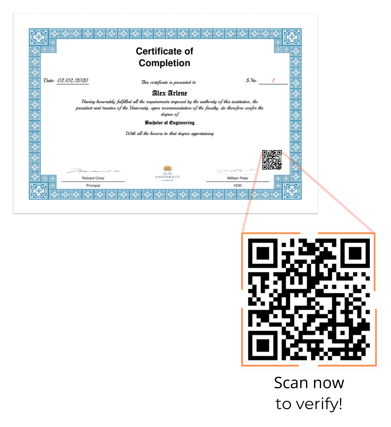 try the QR code verification solution